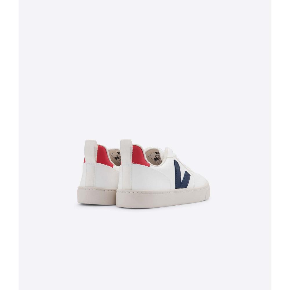 Pantofi Copii Veja V-10 LACES CWL White/Navy | RO 791WNB